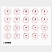 Kersen op top Baby shower Cherry Blossom Ronde Sticker (Vel)