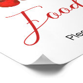 Kersen op Top Baby shower Food Poster (Hoek)