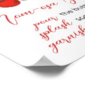 Kersen op Top Baby shower Mom Osa Bar Poster (Hoek)