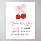 Kersen op Top Baby shower Mom Osa Bar Poster (Voorkant)