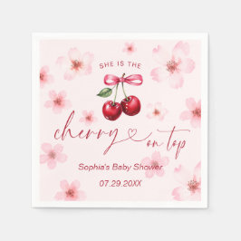 Kersen op top Baby shower roze kersenbloesem Servet