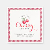 Kersen op Top Baby shower servetten (Voorkant)