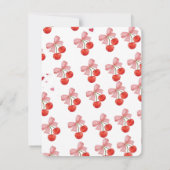 Kersen op Top Bruids Douche Uitnodiging Set Templa (Achterkant)