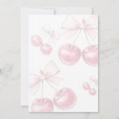 Kersen op Top Cherries Baby shower Kaart (Achterkant)