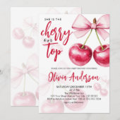 Kersen op Top Cherries Baby shower Kaart (Voorkant / Achterkant)