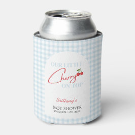 Kersen op Top Gingham Geruit Baby shower Blikjeskoeler