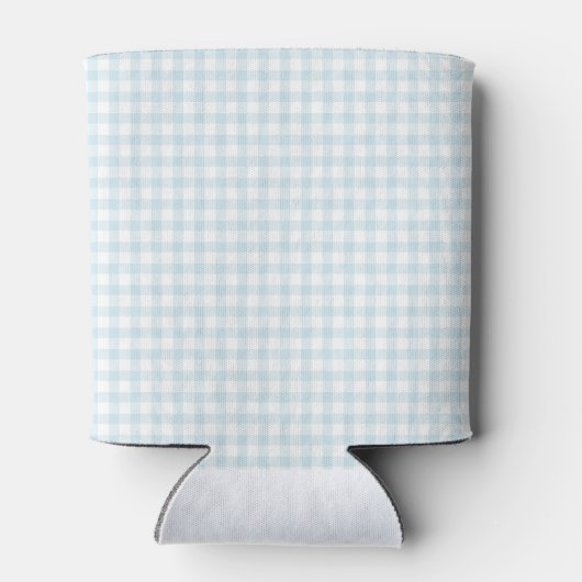 Kersen op Top Gingham Geruit Baby shower Blikjeskoeler (Achterkant)