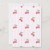 Kersen op Top Girl 1e verjaardag uitnodiging (Achterkant)