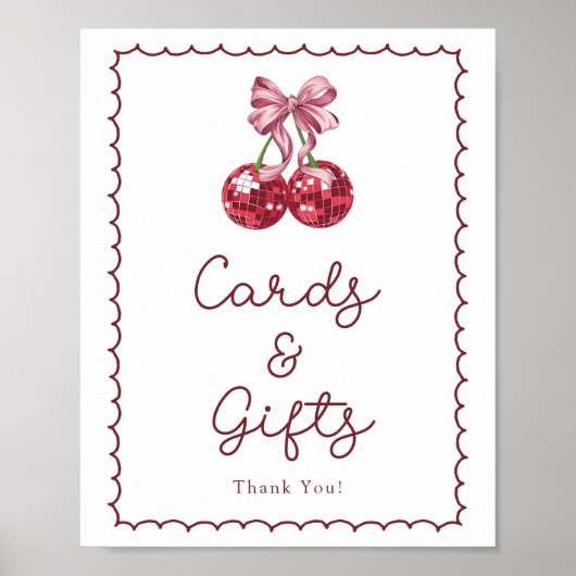 Kersen op top Vrijgezellenfeest Kaarten & geschenk Poster (Voorkant)