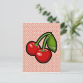 Kersen op ventilator briefkaart (Staand voorkant)