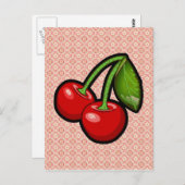 Kersen op ventilator briefkaart (Voorkant / Achterkant)