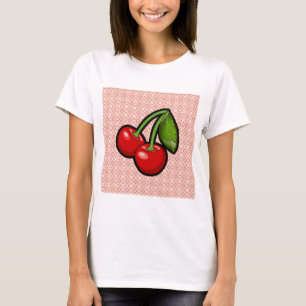Kersen op ventilator t-shirt