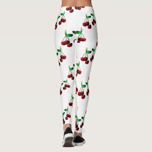 Kersen op witte legging (Achterkant)