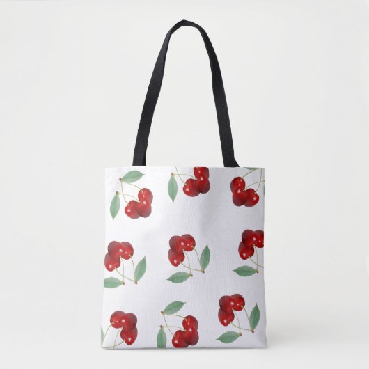 Kersen overal Print Canvas tas (Voorkant)