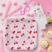 Kersen  papieren bordje (Feest)