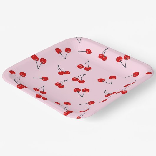 Kersen  papieren bordje (Gebogen)