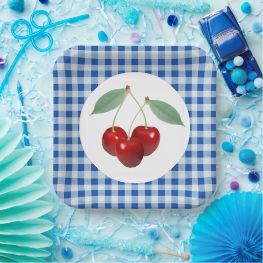 Kersen Papieren Bordje (Feest)