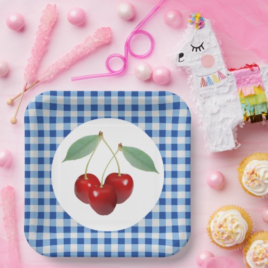 Kersen Papieren Bordje (Feest)