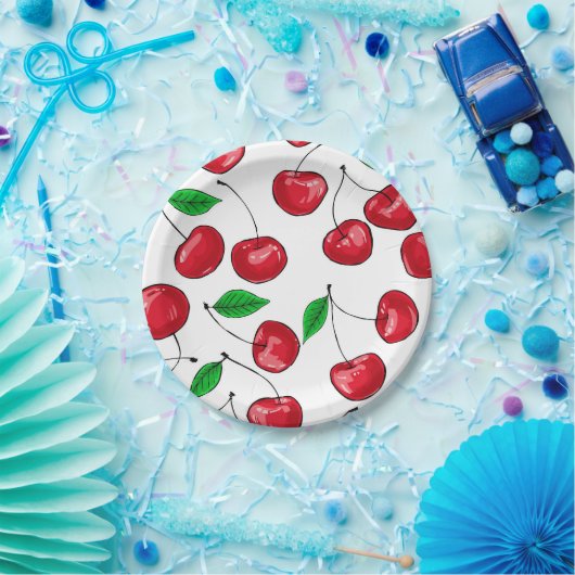 Kersen Papieren Bordje (Feest)