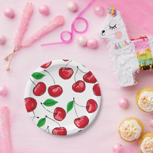 Kersen Papieren Bordje (Feest)