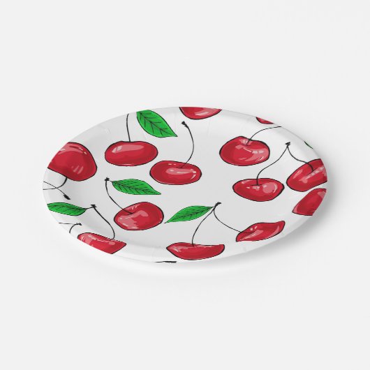 Kersen Papieren Bordje (Gekanteld)