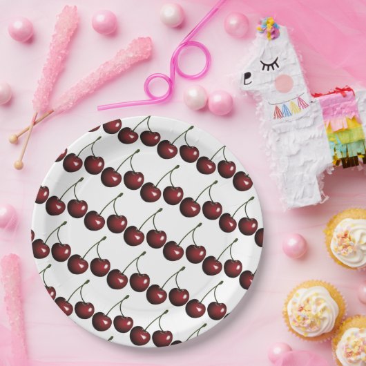 Kersen Papieren Bordje (Feest)