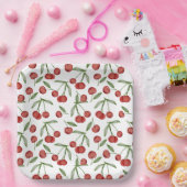 Kersen papieren bordje (Feest)