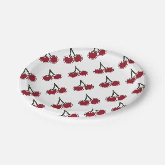 Kersen Papieren Bordje (Gekanteld)