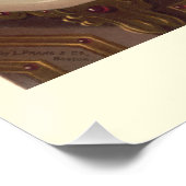 Kersen, perziken en druivenstilleven perfect poster (Hoek)