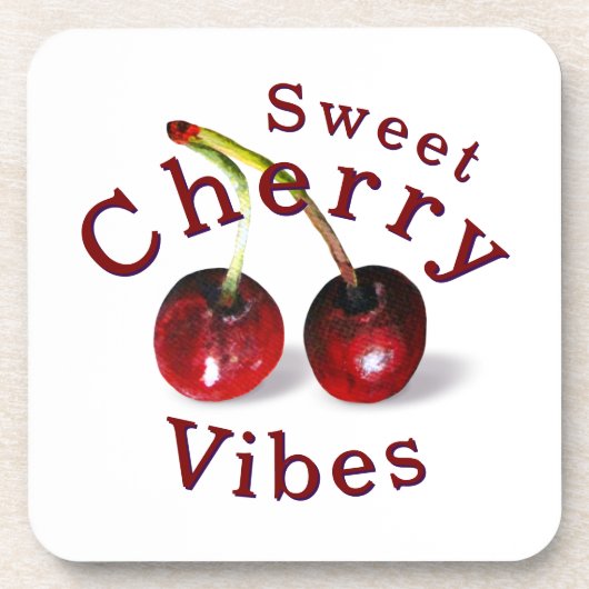 Kersen plastisch Onderzetter (Voorkant)