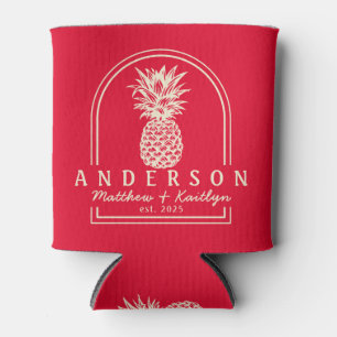 Kersen Plukken Roze Ananas Trouwboog & Naam Blikjeskoeler