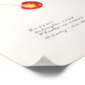 Kersen (Prunus Avium) Waterverf-schilderijen Poster (Hoek)