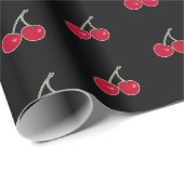 Kersen, rode kersen cadeaupapier (Rol Hoek)