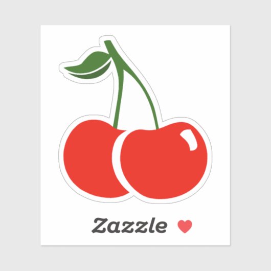 Kersen, rode kersen sticker (Vel)