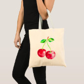 Kersen, rode kersen tote bag (Voorkant (product))