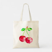 Kersen, rode kersen tote bag (Achterkant)