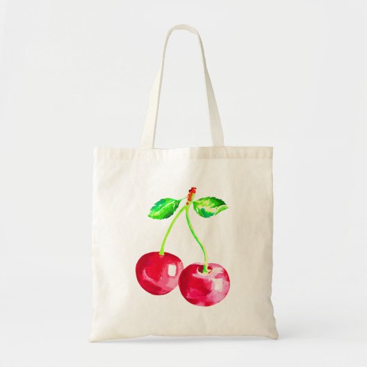 Kersen, rode kersen tote bag (Voorkant)