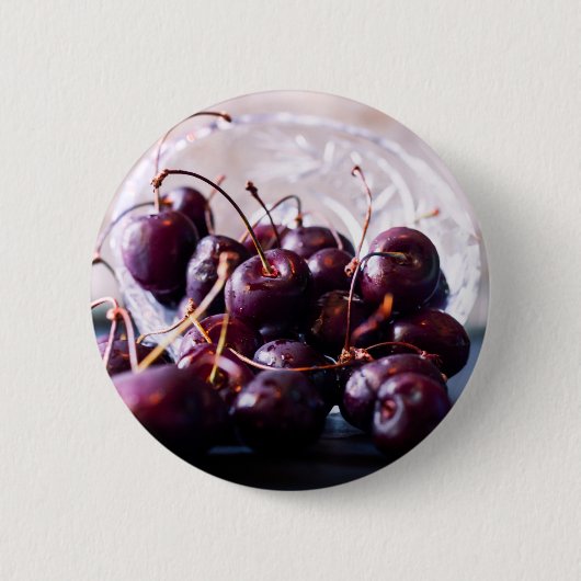 Kersen Ronde Button 5,7 Cm (Voorkant)