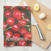 Kersen Rood Fruit Persoonlijk Theedoek (Quarter Fold)