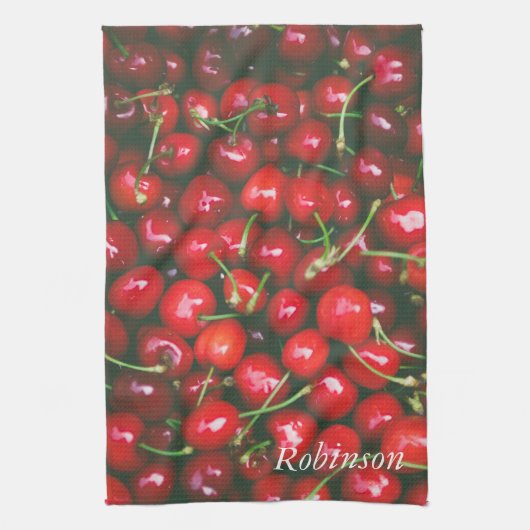 Kersen Rood Fruit Persoonlijk Theedoek (Verticaal)