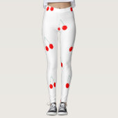 Kersen rood patroon leggings (Voorkant)