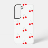 Kersen rood patroon samsung galaxy hoesje (Achterkant)