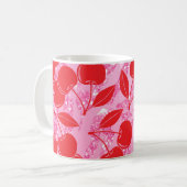 Kersen Roze Rood Glitters Koffiemok (Voorkant links)