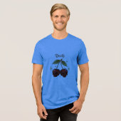 Kersen Schedels – Gotische Vruchtfusie Tri-Blend Shirt (Voorkant volledig)