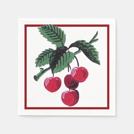  kersen servet (Voorkant)