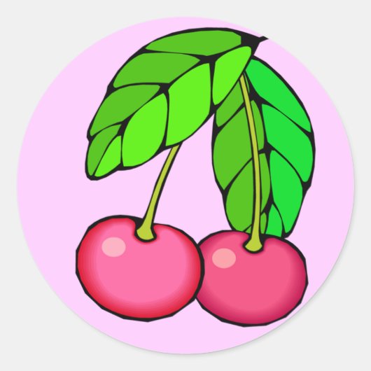 Kersen Sticker (ROZE) (Voorkant)