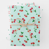 Kersen, Stippen en geperst Inpakpapier Vel (In situ)