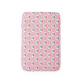 Kersen Stippenpatroon – Retro Fruit Cadeau & Decor Badmat (Voorkant Verticaal)