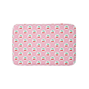 Kersen Stippenpatroon – Retro Fruit Cadeau & Decor Badmat