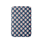 Kersen Stippenpatroon – Retro Fruit Cadeau & Decor Badmat (Voorkant Verticaal)